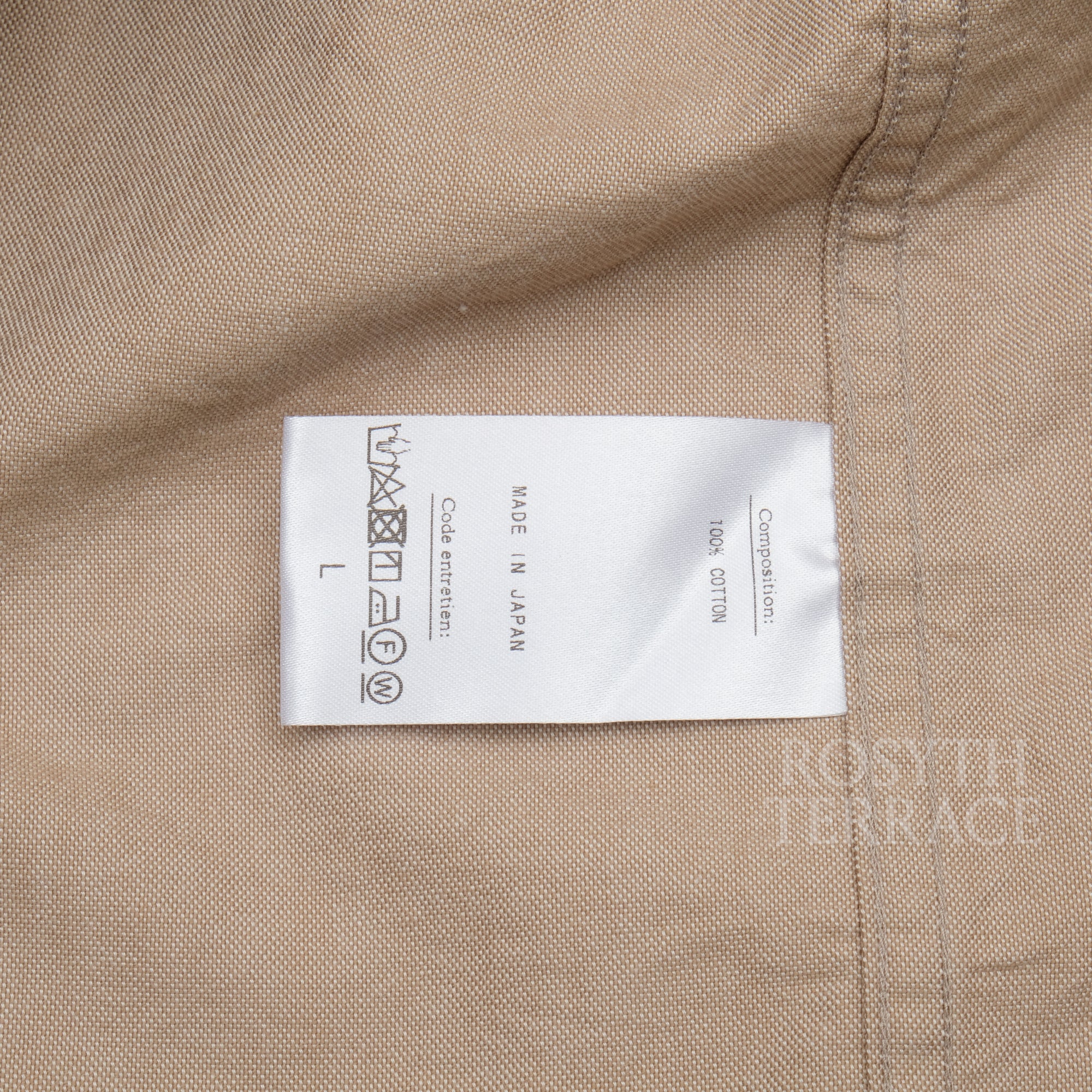 【Unlikely / BUTTON DOWN SHIRTS OXFORD (BEIGE) / SIZE L】