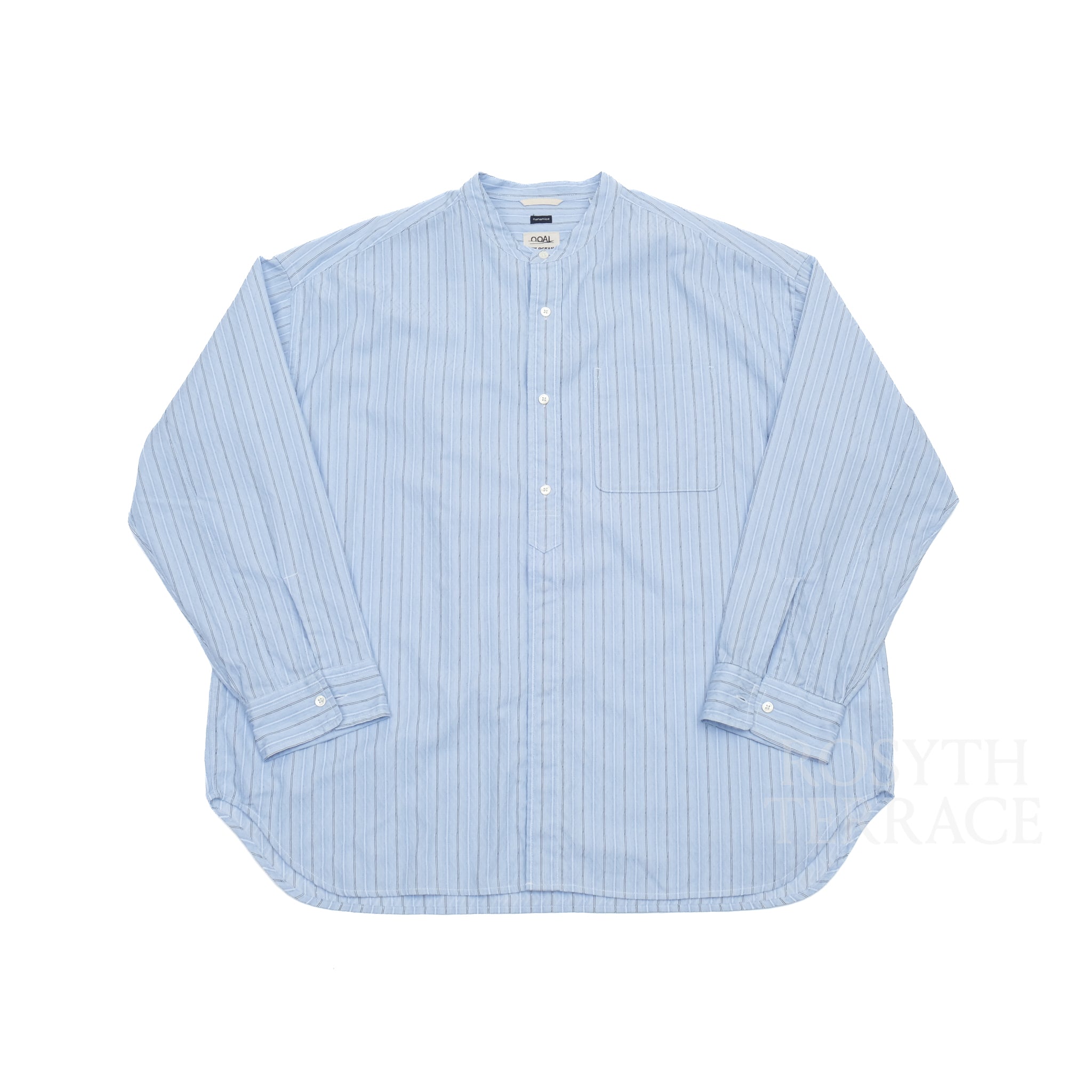 nanamica　Band Collar Dobby Stripe Shirt NANAMICA Band Collar Dobby Stripe Shirt