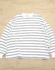 【1LDK EVCON / BORDER WIDE LS TEE (WHITE) / SIZE 2】