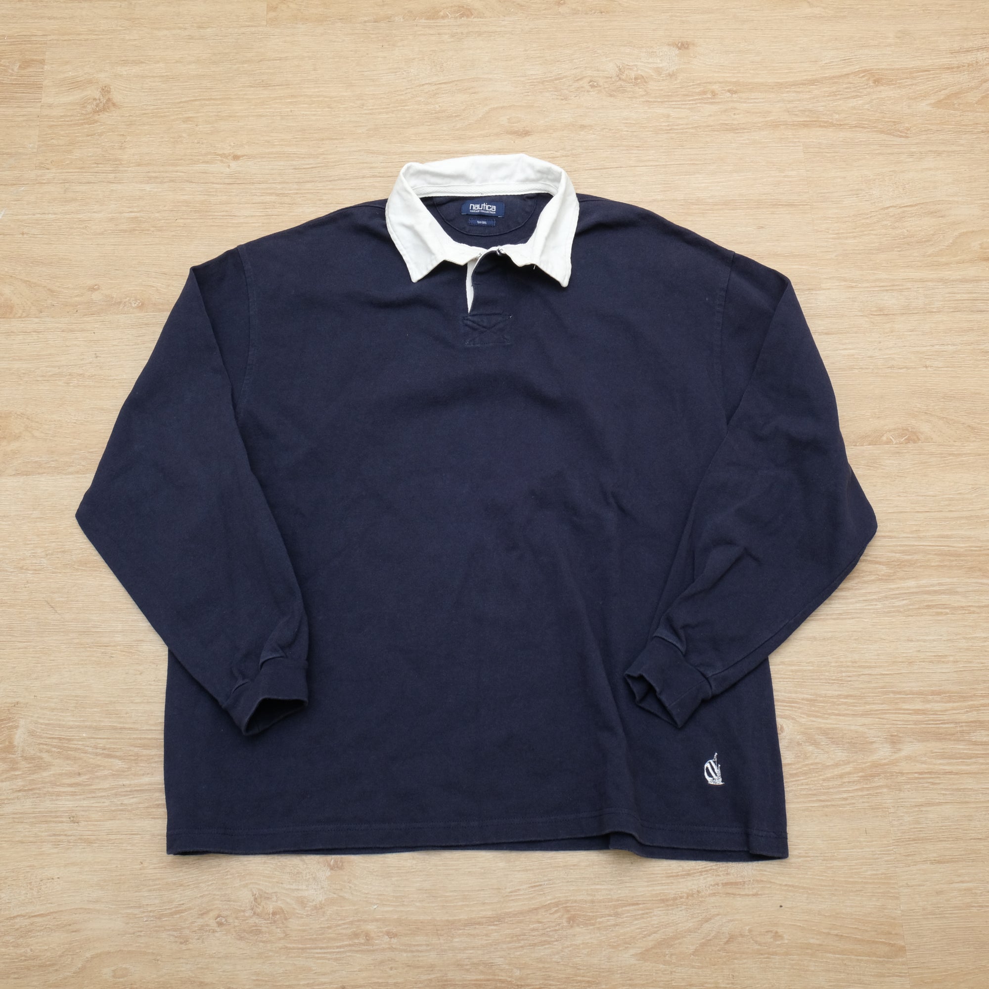 【NAUTICA JAPAN / RUGGER POLO LS / SIZE L】