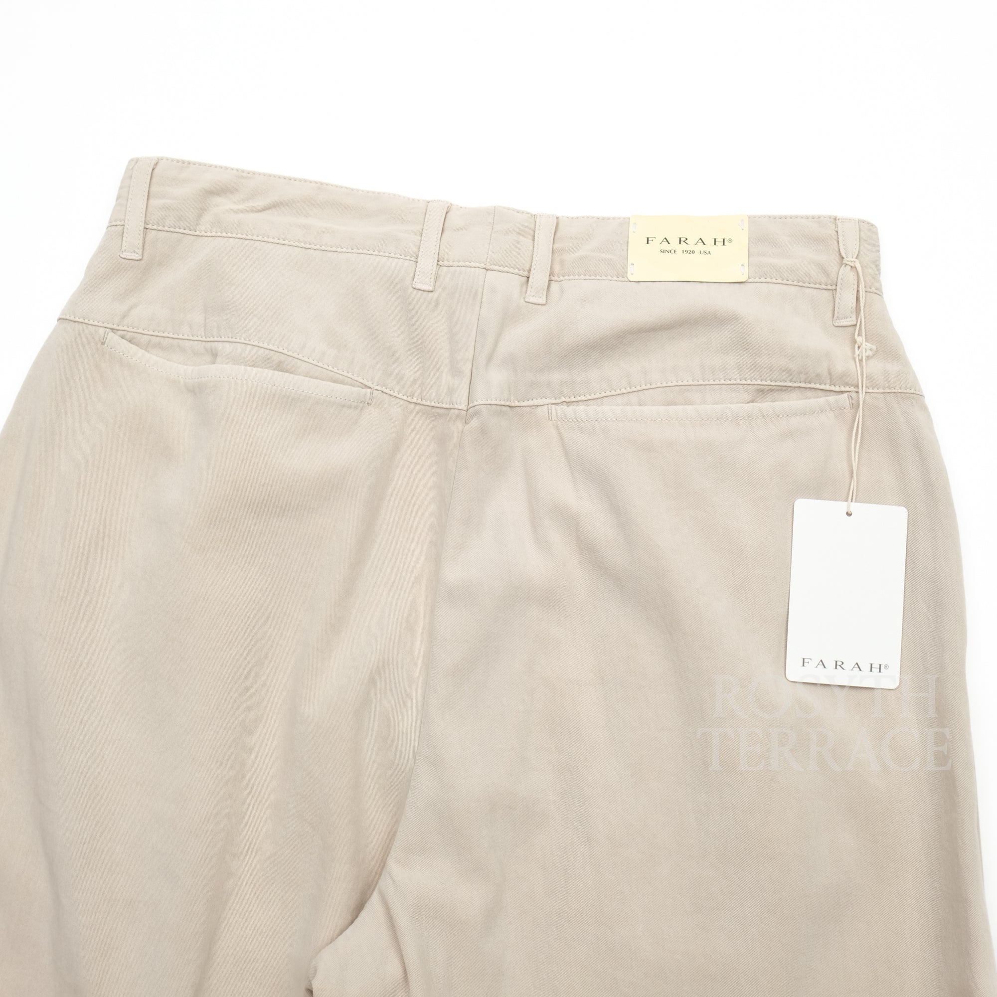 【FARAH JAPAN / TWO-TUCK WIDE TAPERED PANTS (SAND-BIEGE) / SIZE 32】