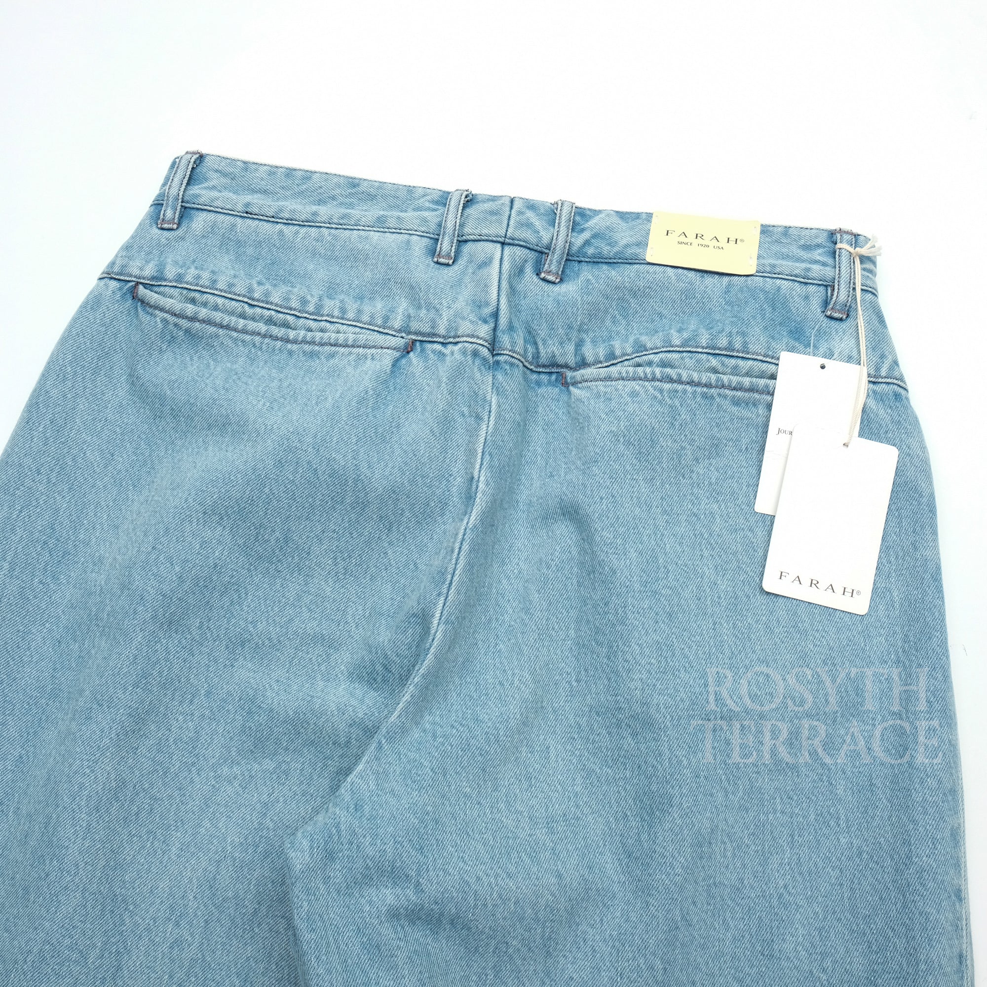 【FARAH JAPAN / TWO-TUCK WIDE TAPERED PANTS (BLEACHED) / SIZE 32】