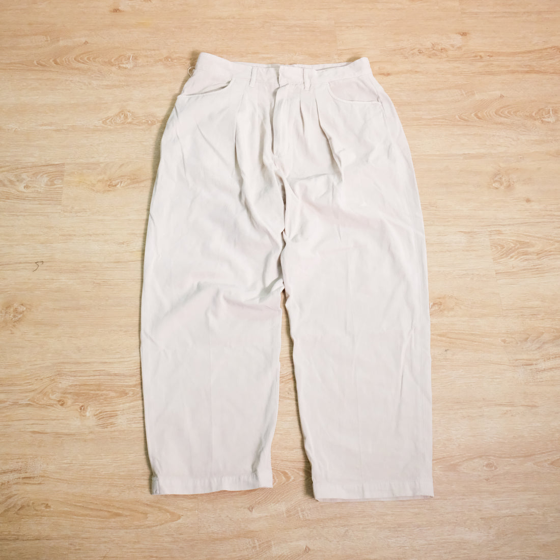 【FARAH JAPAN / TWO-TUCK WIDE TAPERED PANTS (SAND-BIEGE) / SIZE 32】