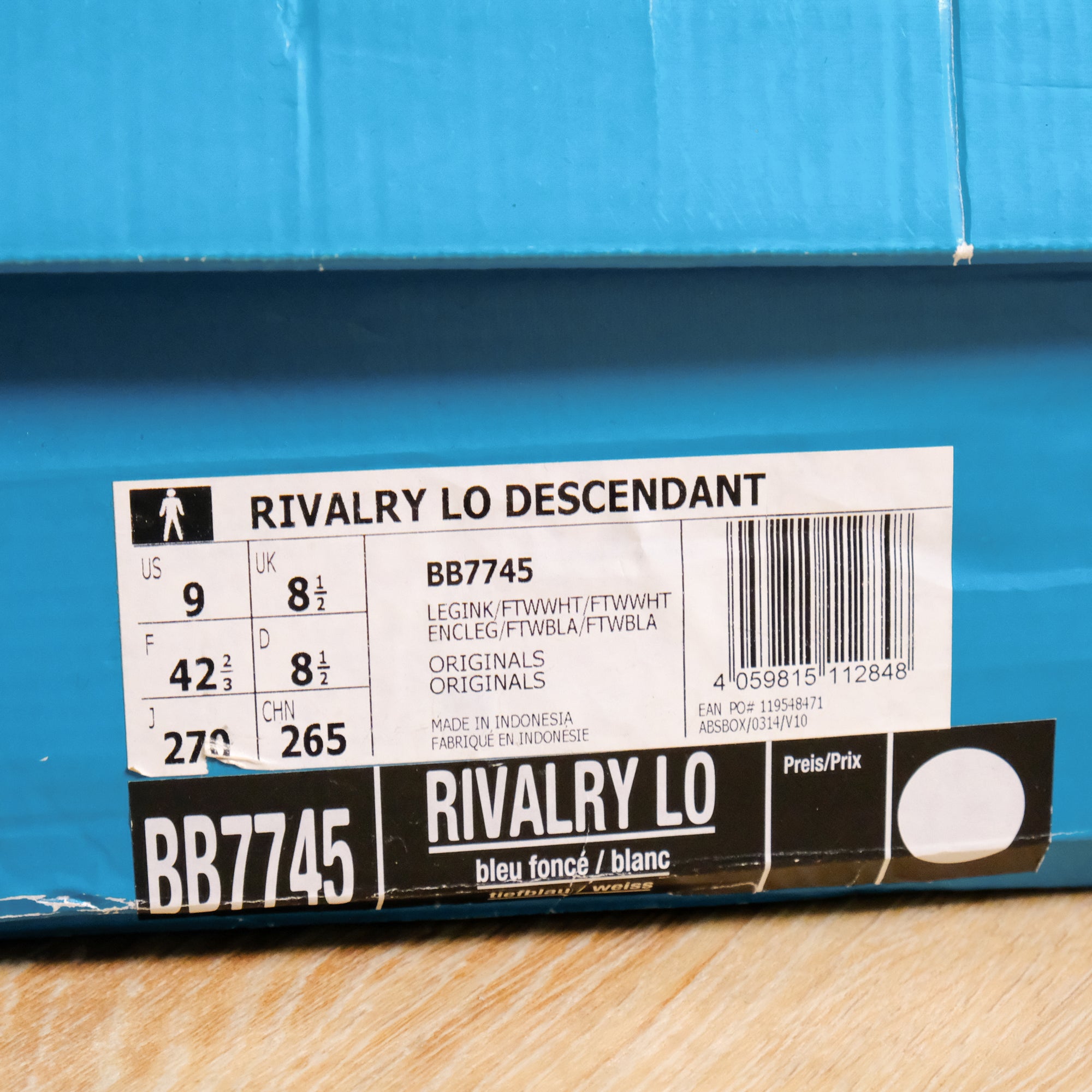 【DESCENDANT ADIDAS / RIVALRY LO DCDT NAVY / US 9】