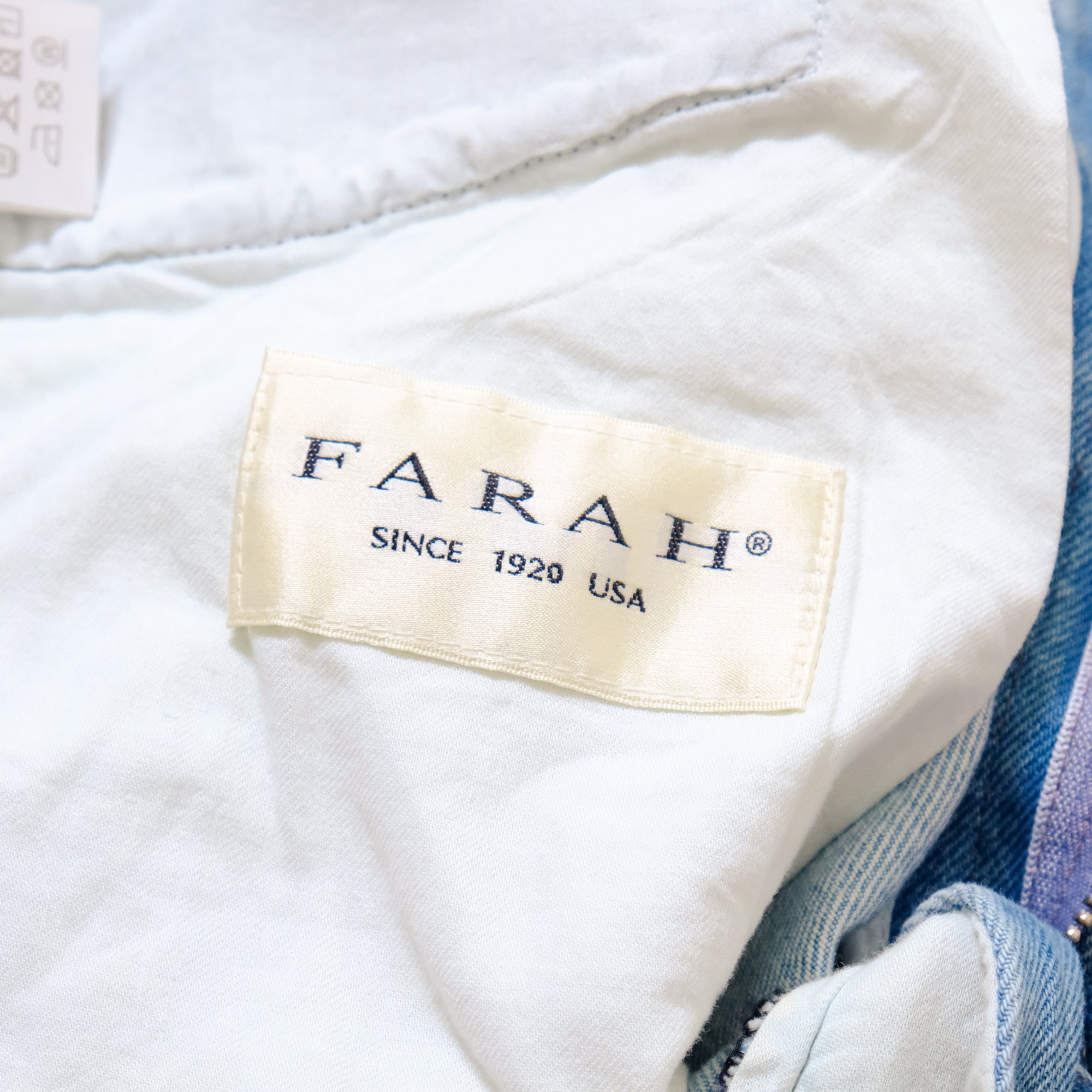 【FARAH JAPAN / TWO-TUCK WIDE TAPERED PANTS (BLEACHED) / SIZE 32】