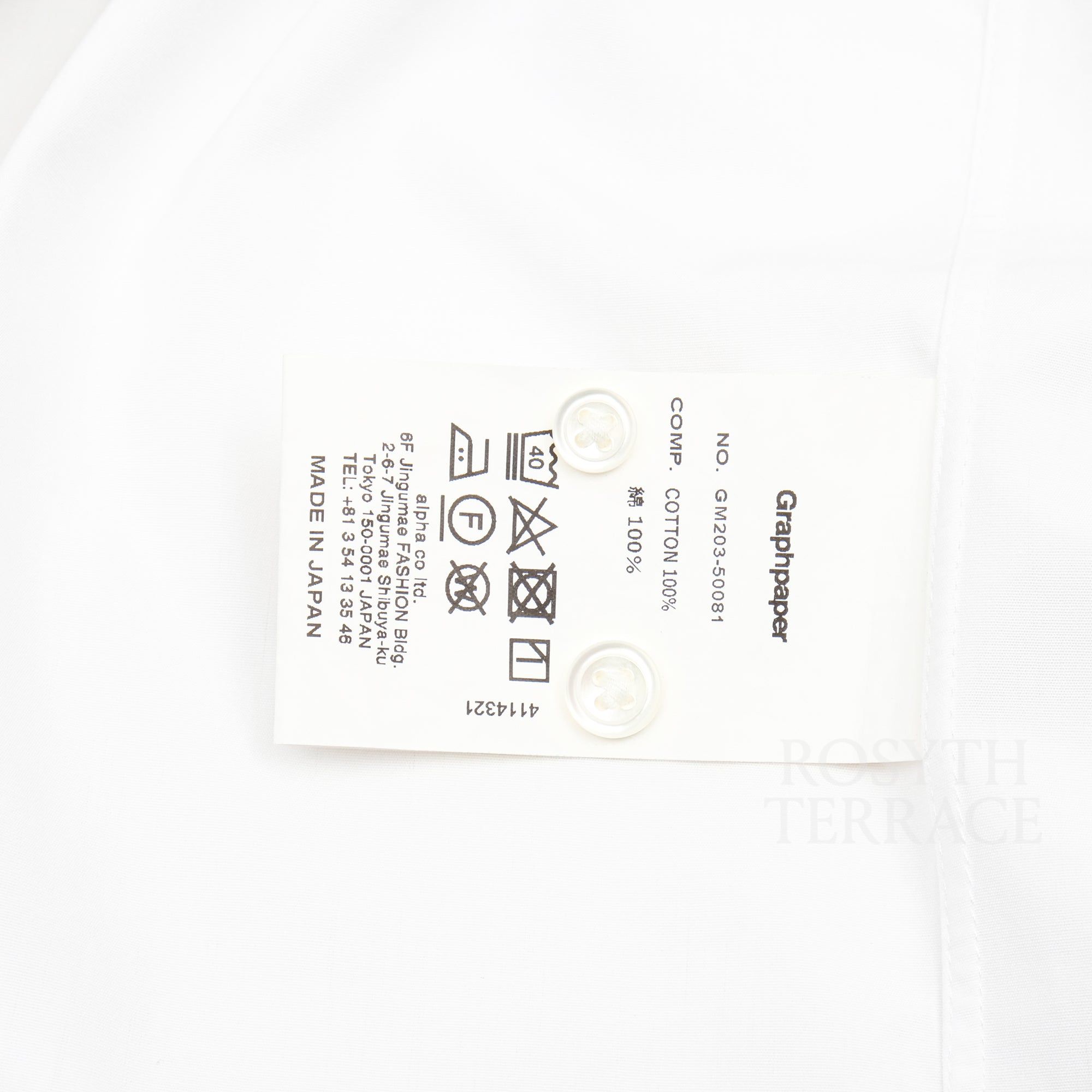 【Graphpaper / THOMAS MASON FOR GP BOX SHIRT / SIZE 1】