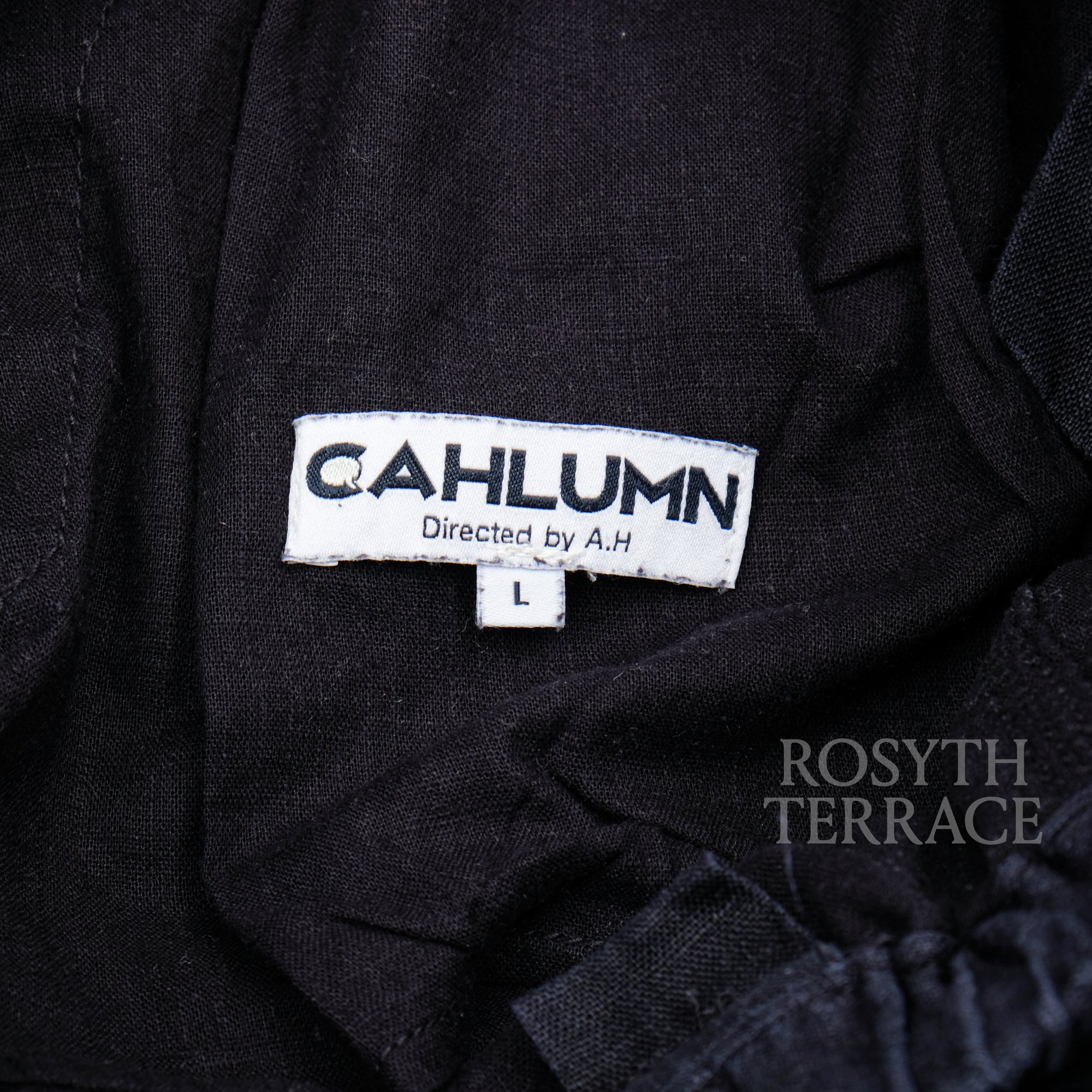 【CAHLUMN / LINEN OPEN COLLAR SHIRT &amp; GYM PANTS / SIZE L】