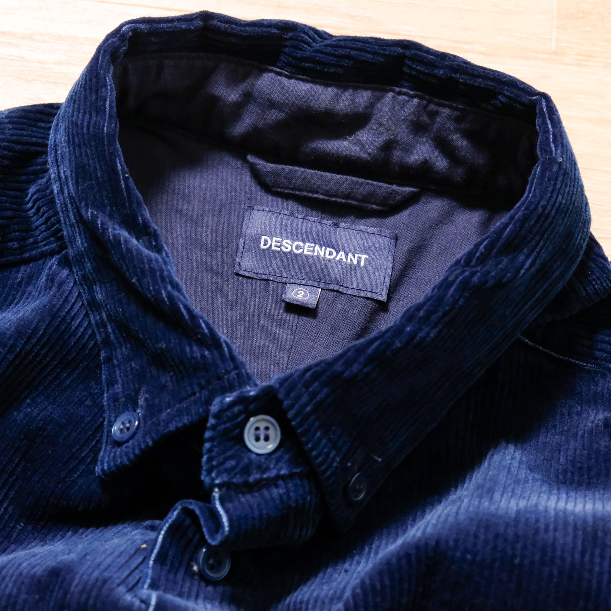 【DESCENDANT / TETTY CORDUROY LS SHIRT / SIZE 2】