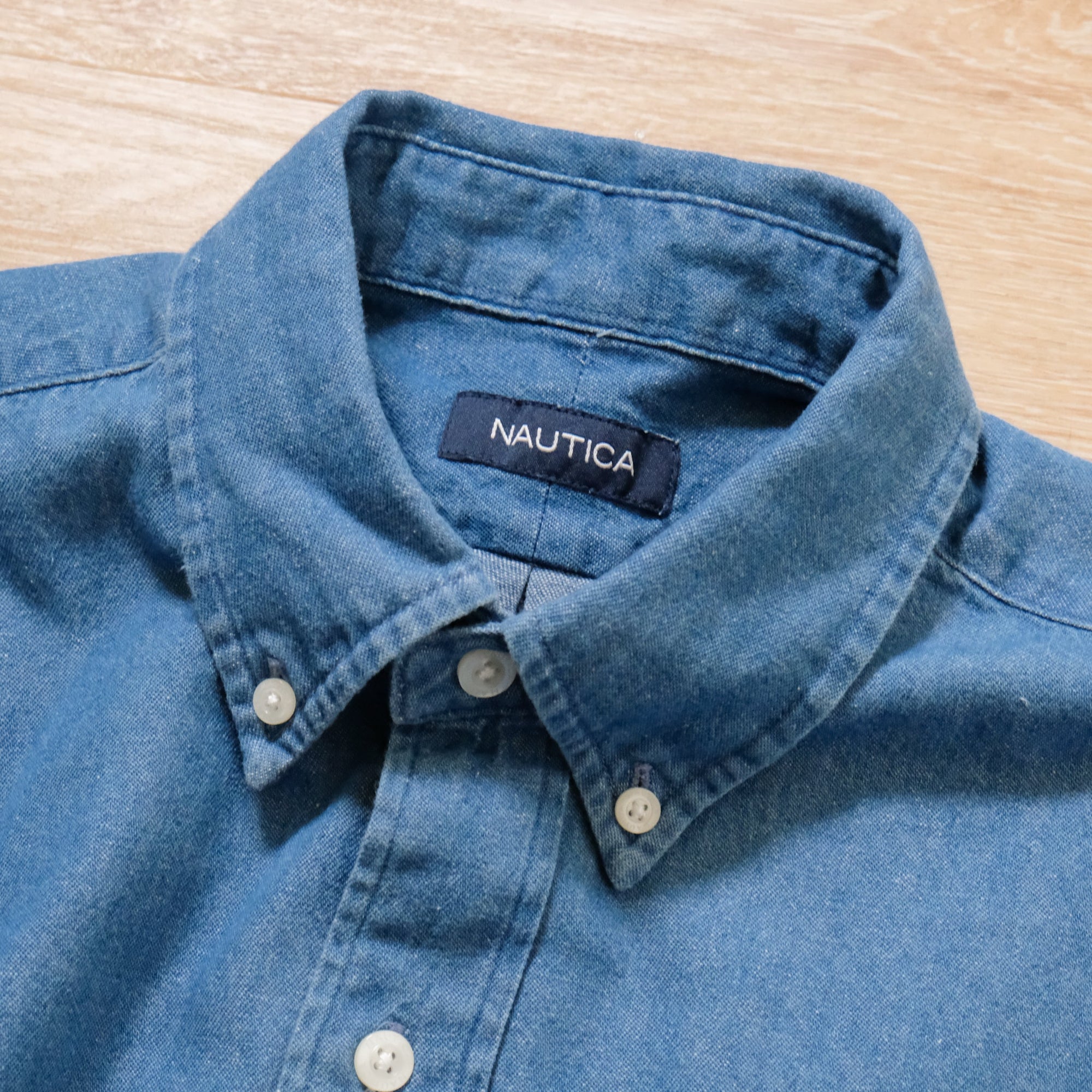 【NAUTICA JAPAN / DENIM B.D SHIRT / SIZE M】