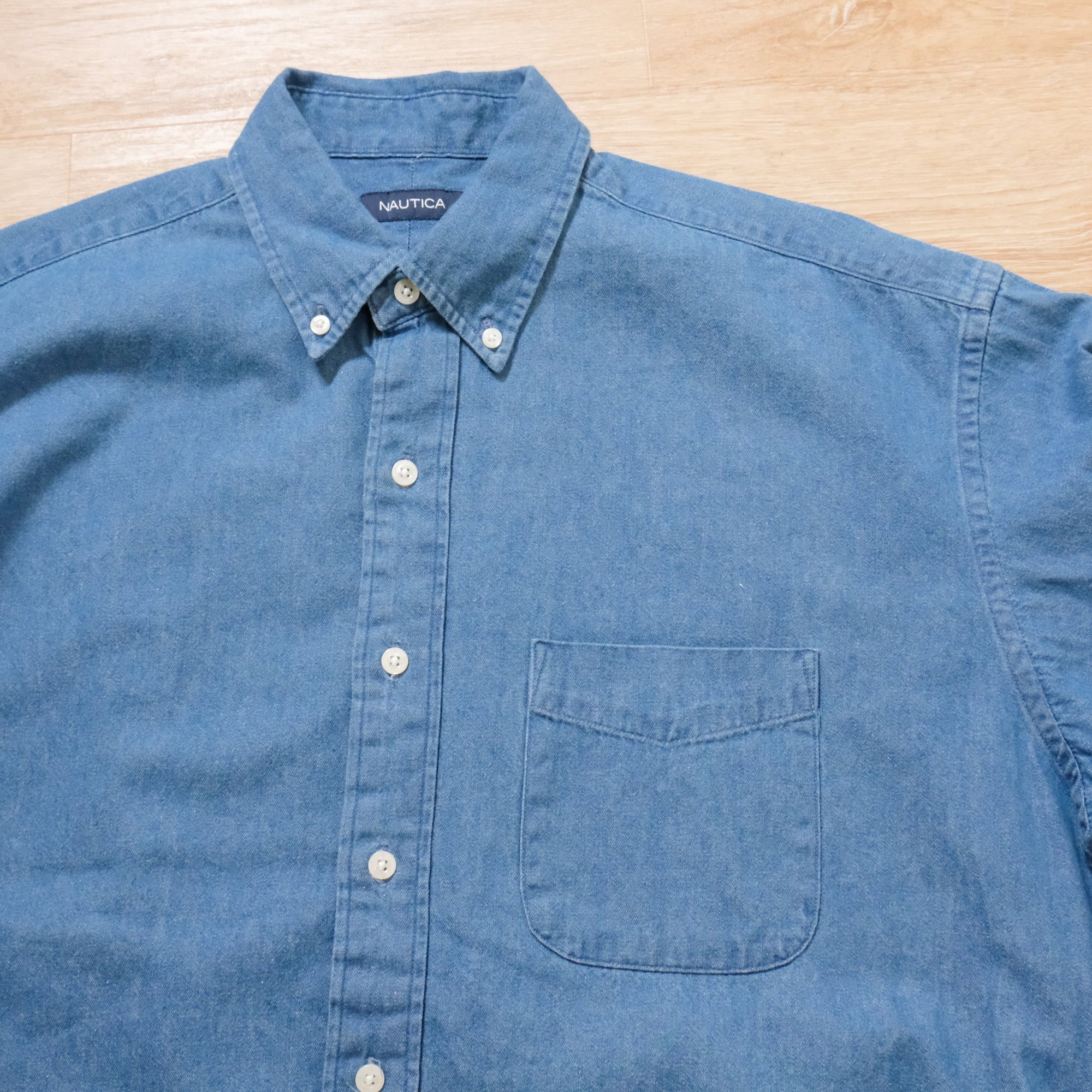 【NAUTICA JAPAN / DENIM B.D SHIRT / SIZE M】