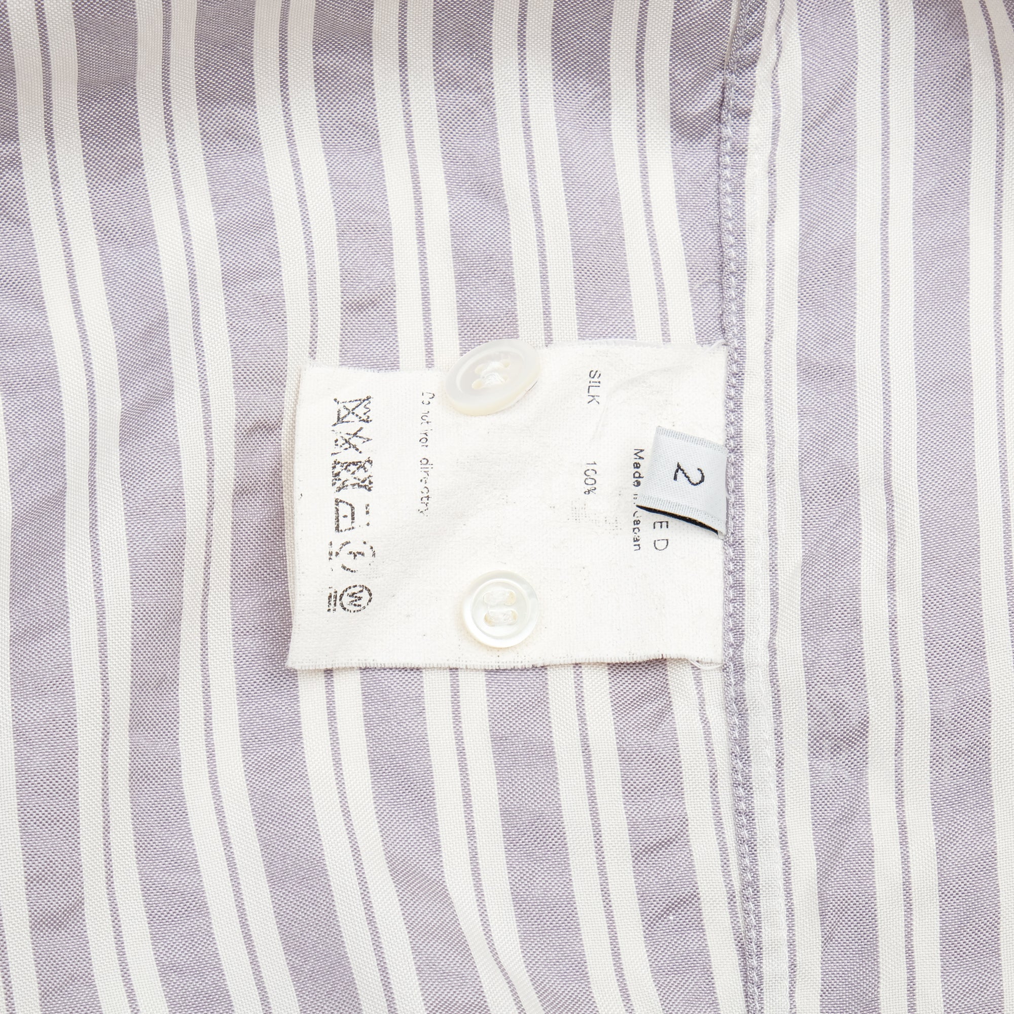 【UNUSED / SILK BUTTON DOWN SHIRT / SIZE 2】
