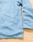 【NATURAL HIKING CLUB / NHC INDIGO LINEN COACH JKT (LIGHT) / SIZE S】