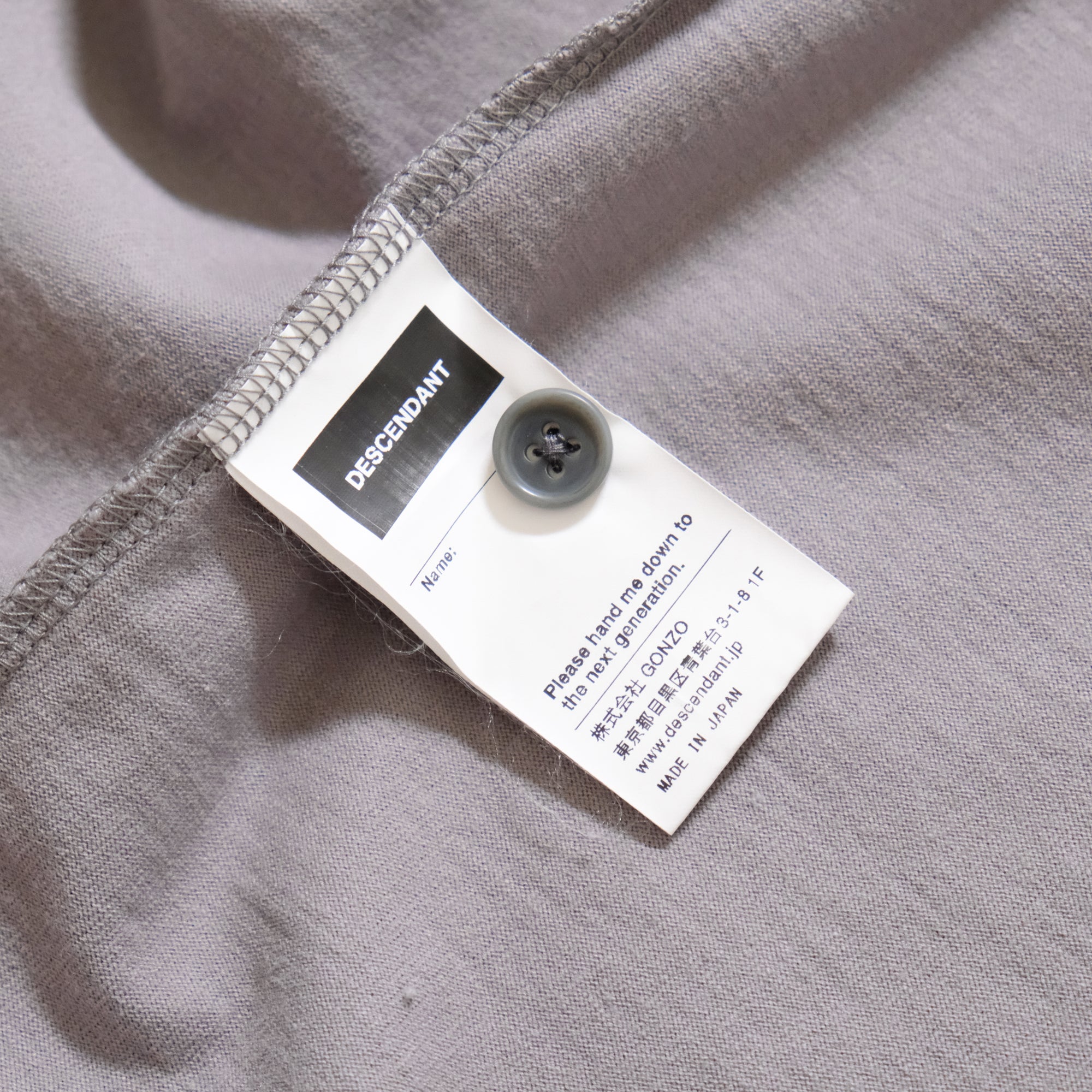 【DESCENDANT / REYNARD HENLEY NECK LS / SIZE 1】