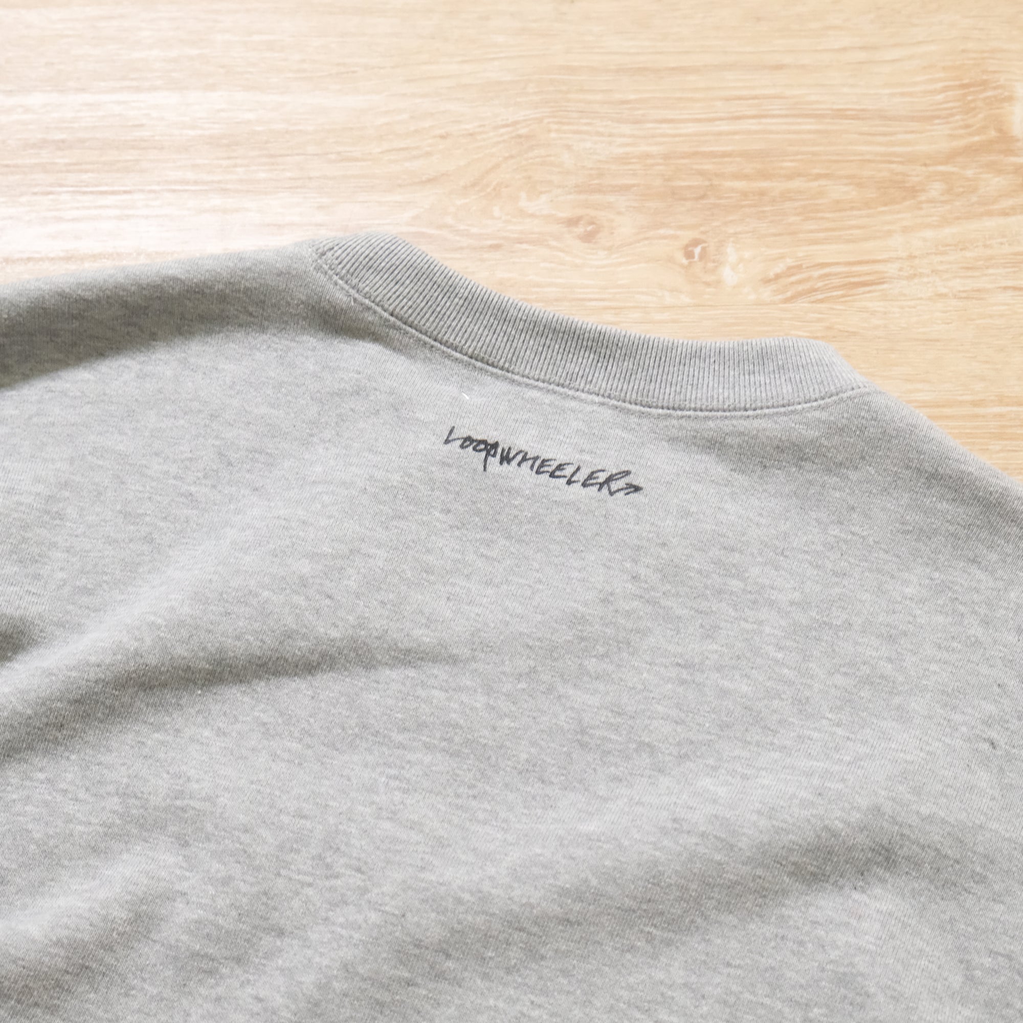 【LOOPWHEELER x KAIKADO x YOICHIRO UCHIDA / FUTURE VINTAGE LOGO CREW SWEAT / SIZE L】