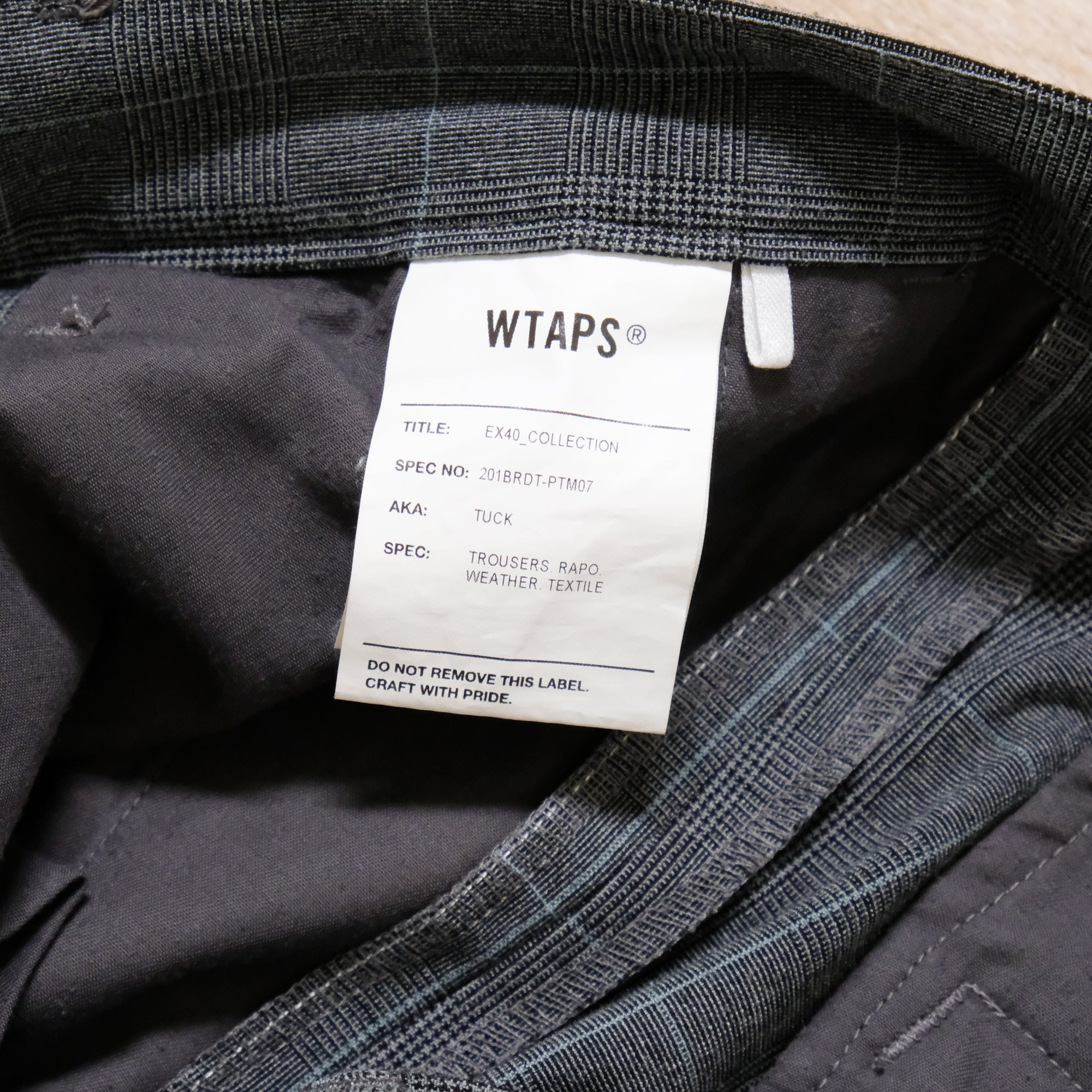 【WTAPS / TUCK TROUSERS (RAPO WEATHER TEXTILE) / SIZE 3】