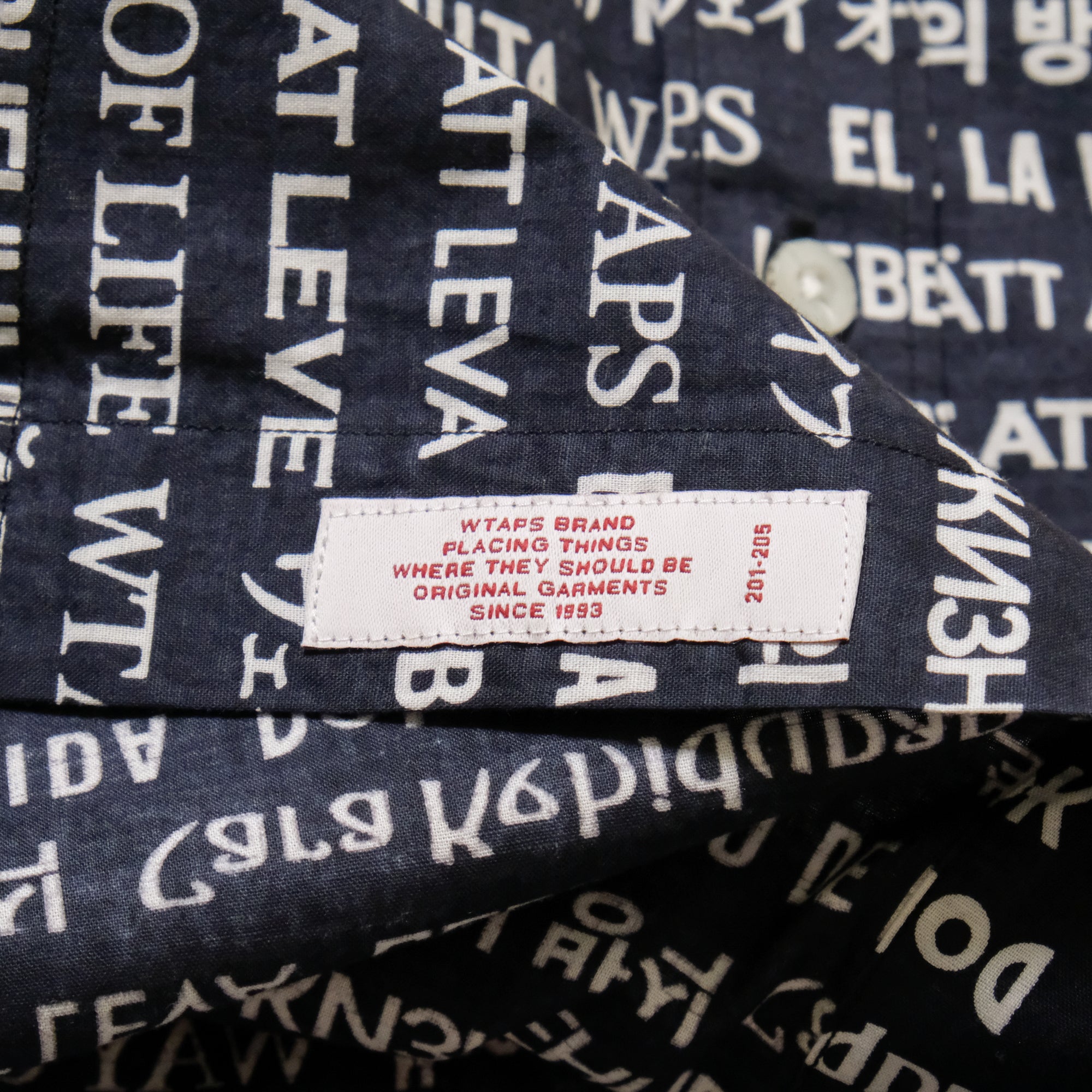 【OLD WTAPS / TEXTILE LS SHIRT COTTON / SIZE S】