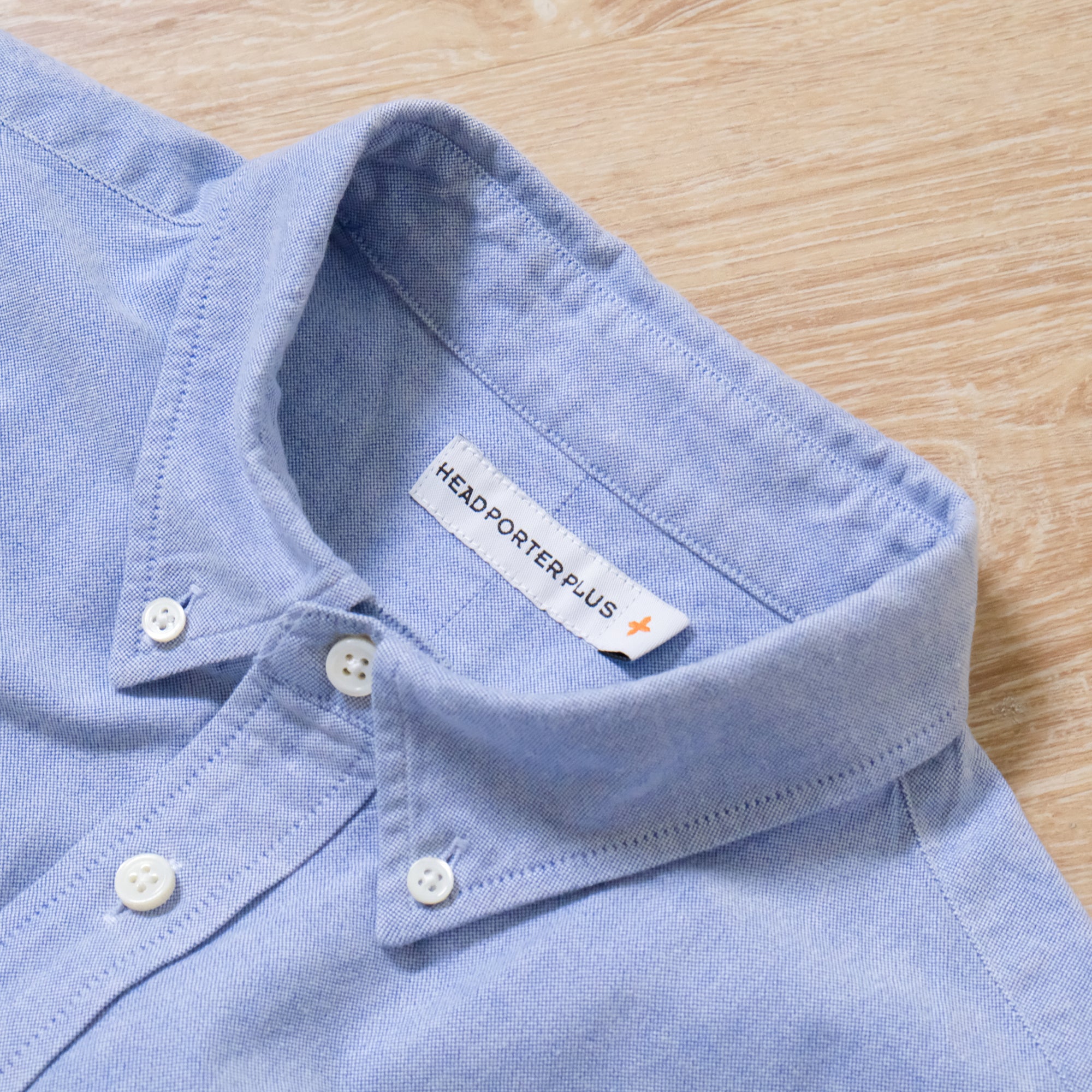 【HEAD PORTER PLUS / OXFORD B. D. SHIRT / BLUE】