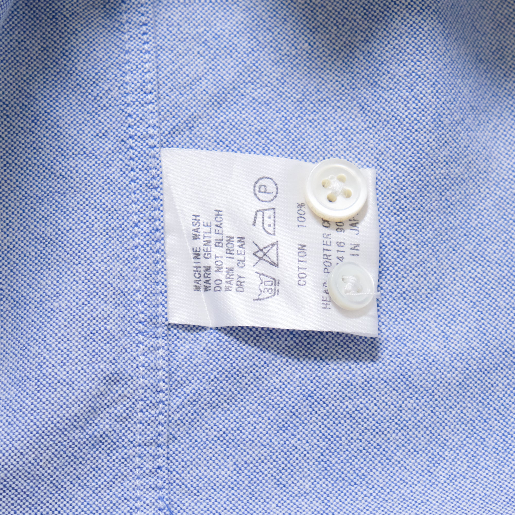 【HEAD PORTER PLUS / OXFORD B. D. SHIRT / BLUE】