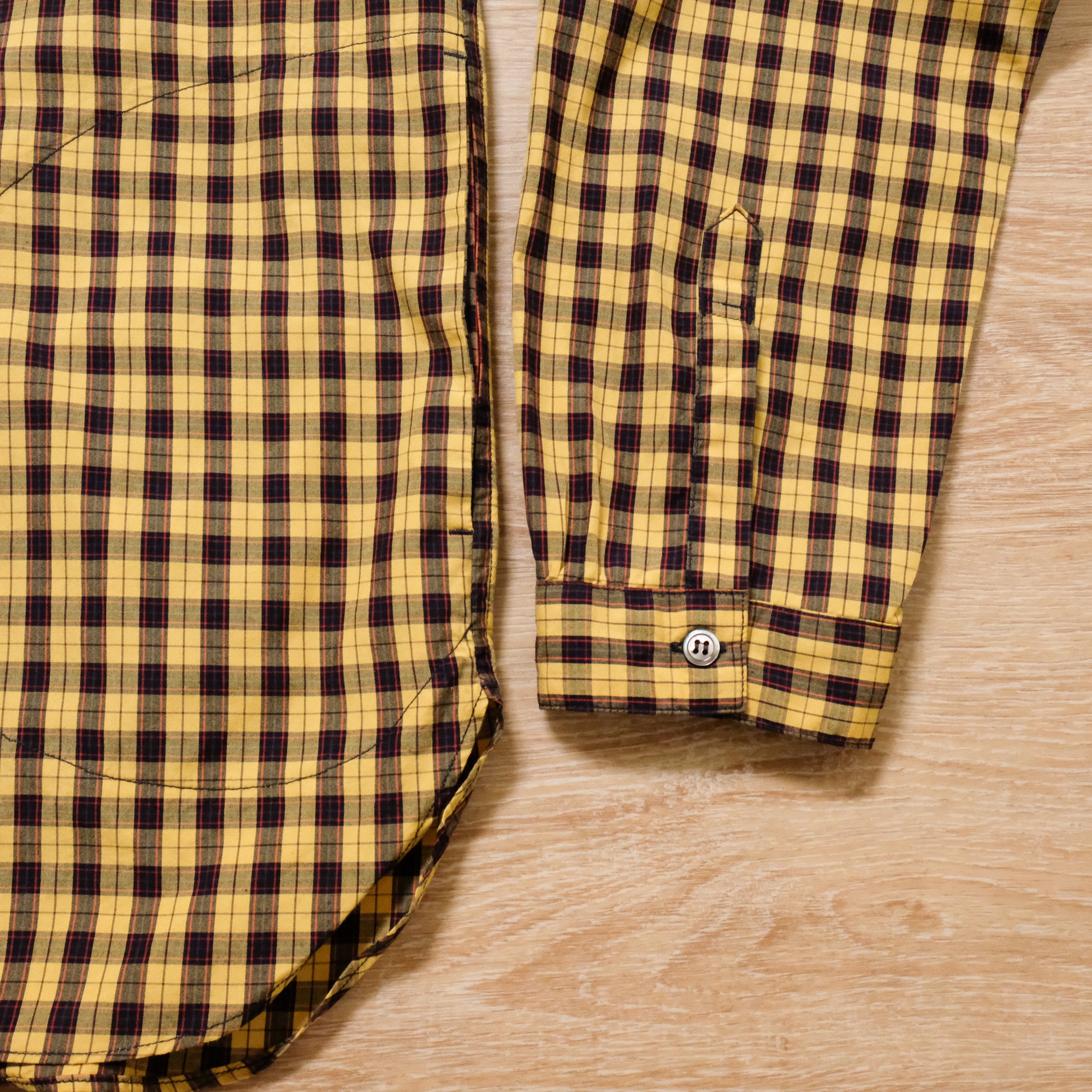 【NATURAL HIKING CLUB / NHC SURVEY SHIRT III (YELLOW CHECK) / SIZE M】