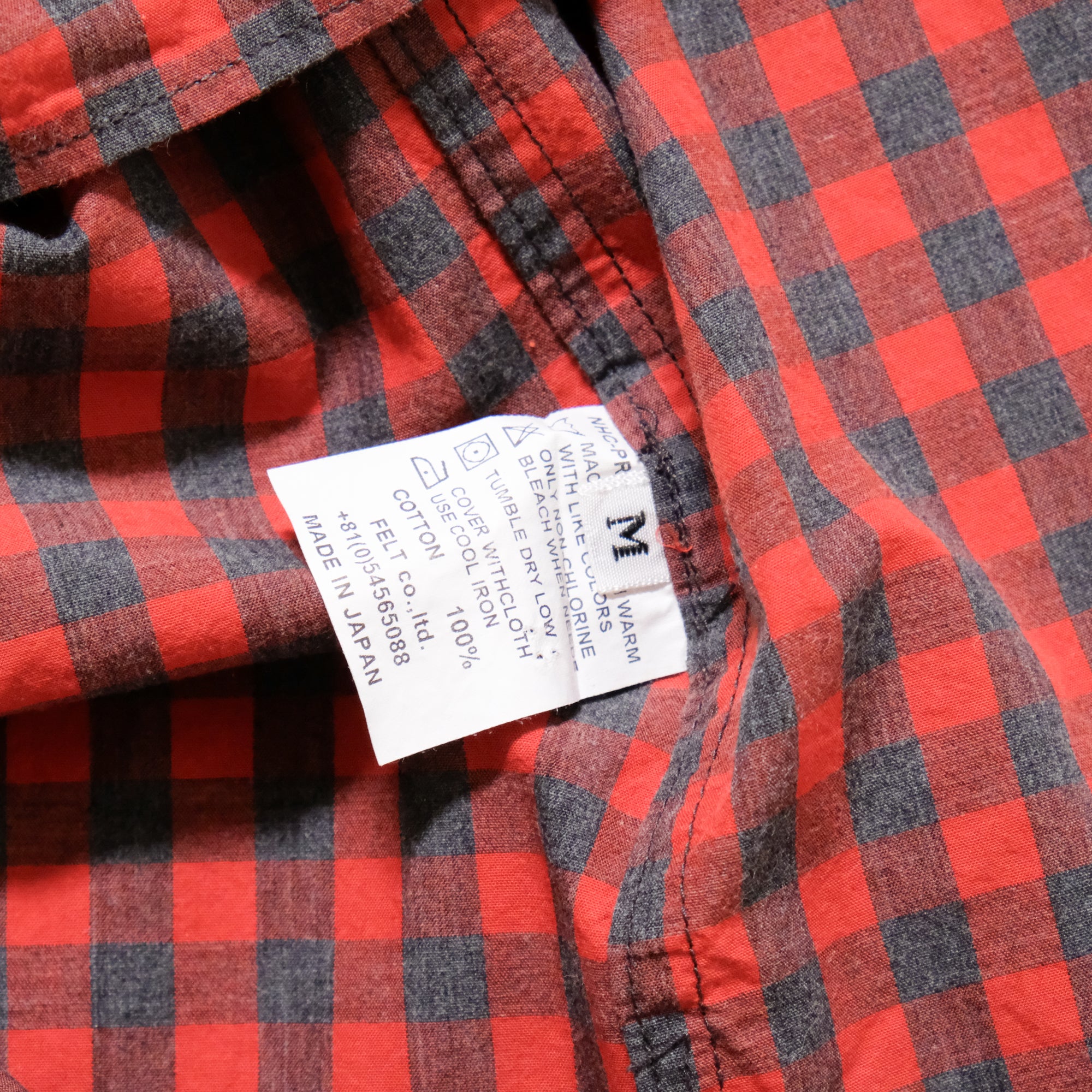 【NATURAL HIKING CLUB / NHC SURVEY SHIRT III (RED CHECK) / SIZE M】