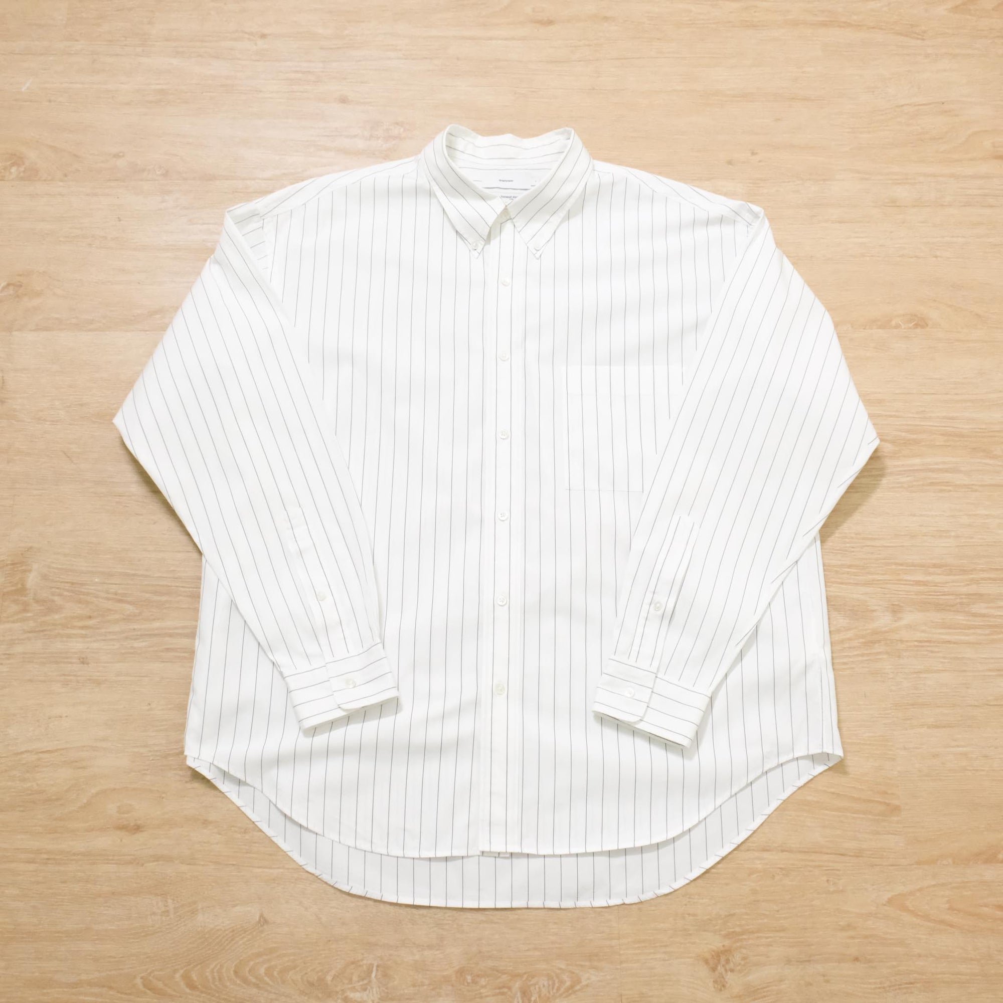 【GRAPHPAPER / THOMAS MASON LS BD SHIRT WHITE / SIZE 3】