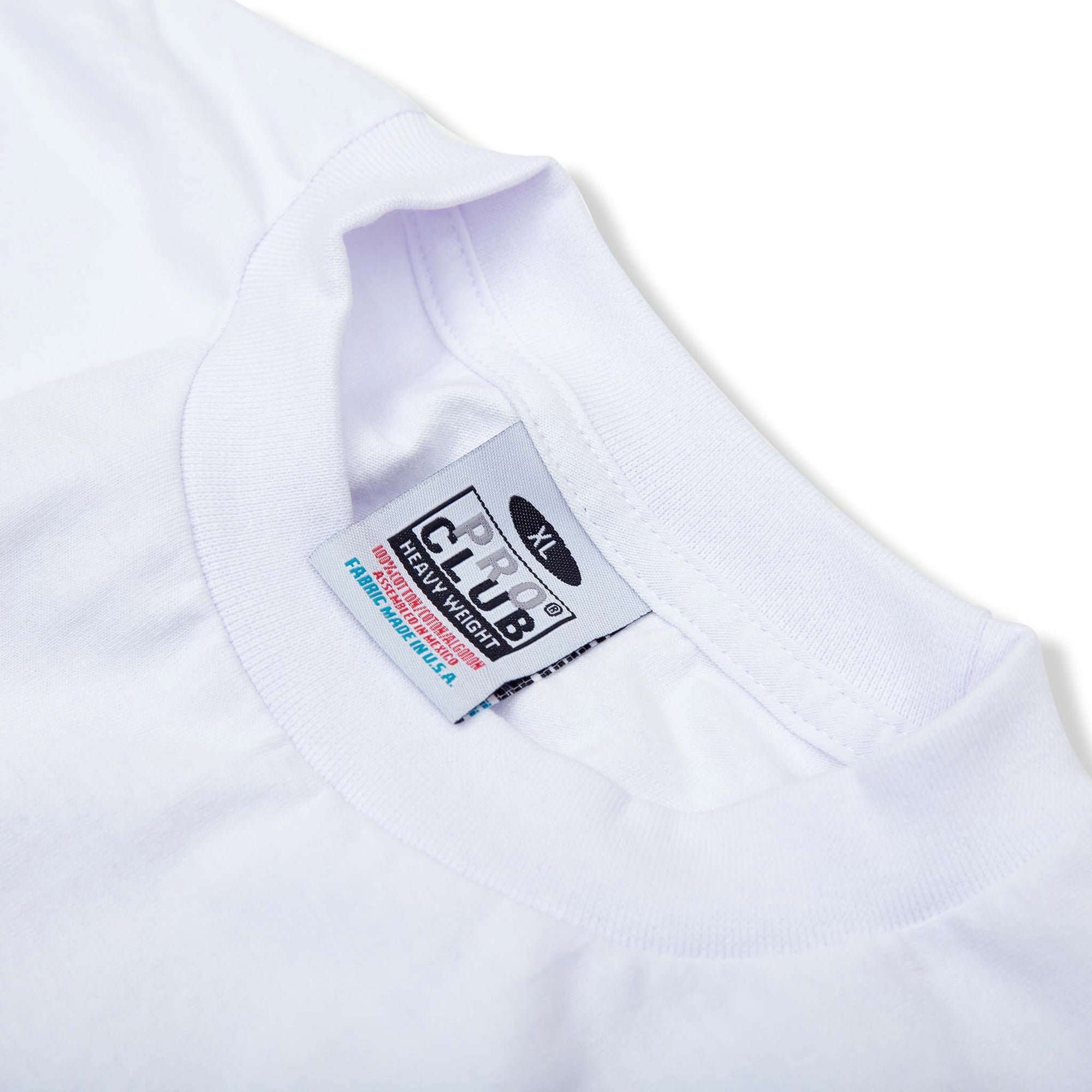 [PROCLUB / 5-PACK HEAVYWEIGHT SHORT SLEEVE TEE / WHITE]