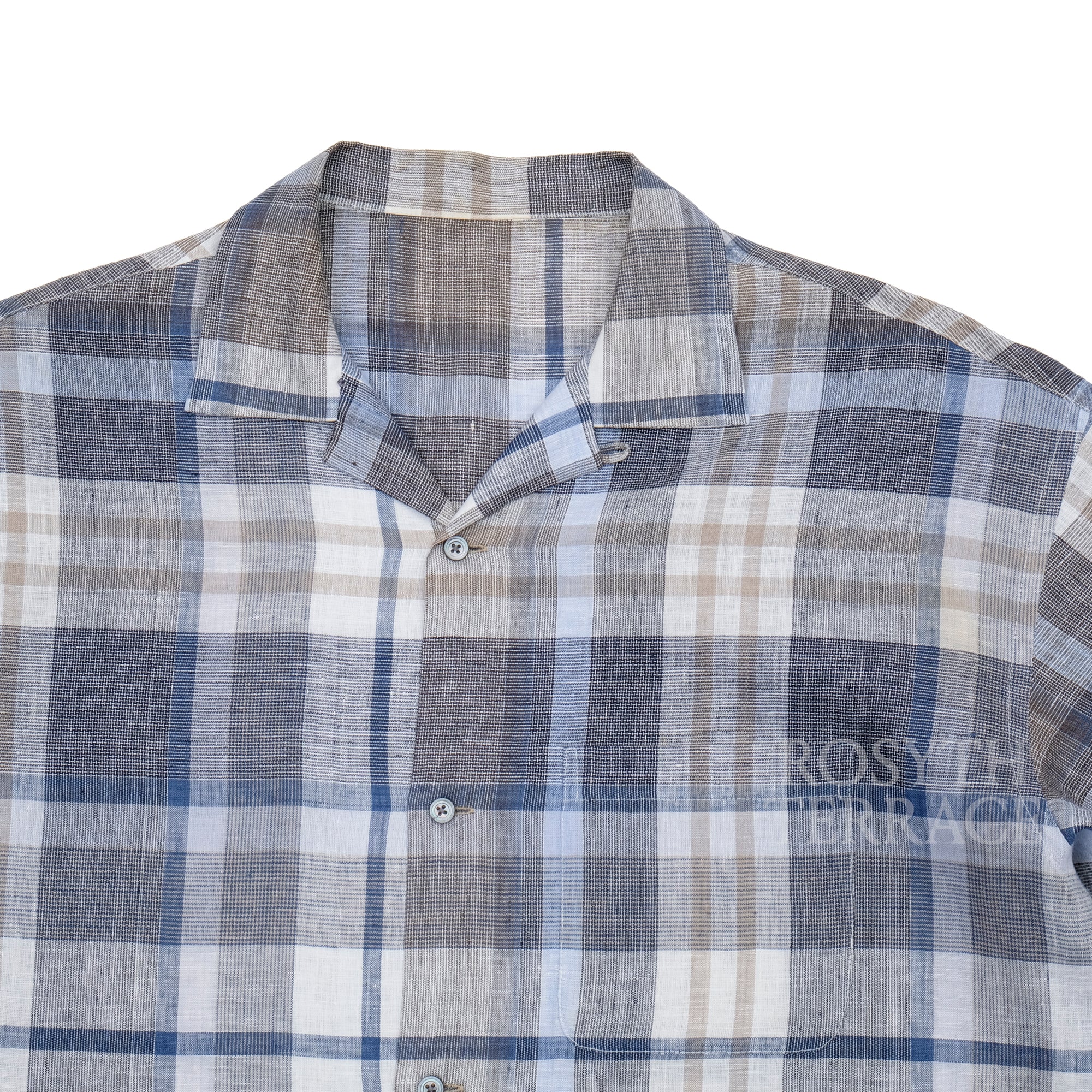 【ROSYTH TERRACE / COASTAL SHIRT SS (PLAID) / LINEN】