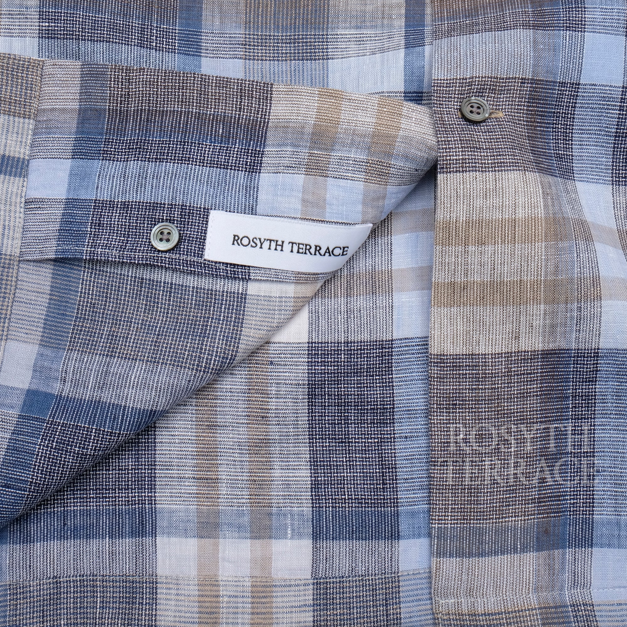 【ROSYTH TERRACE / COASTAL SHIRT SS (PLAID) / LINEN】