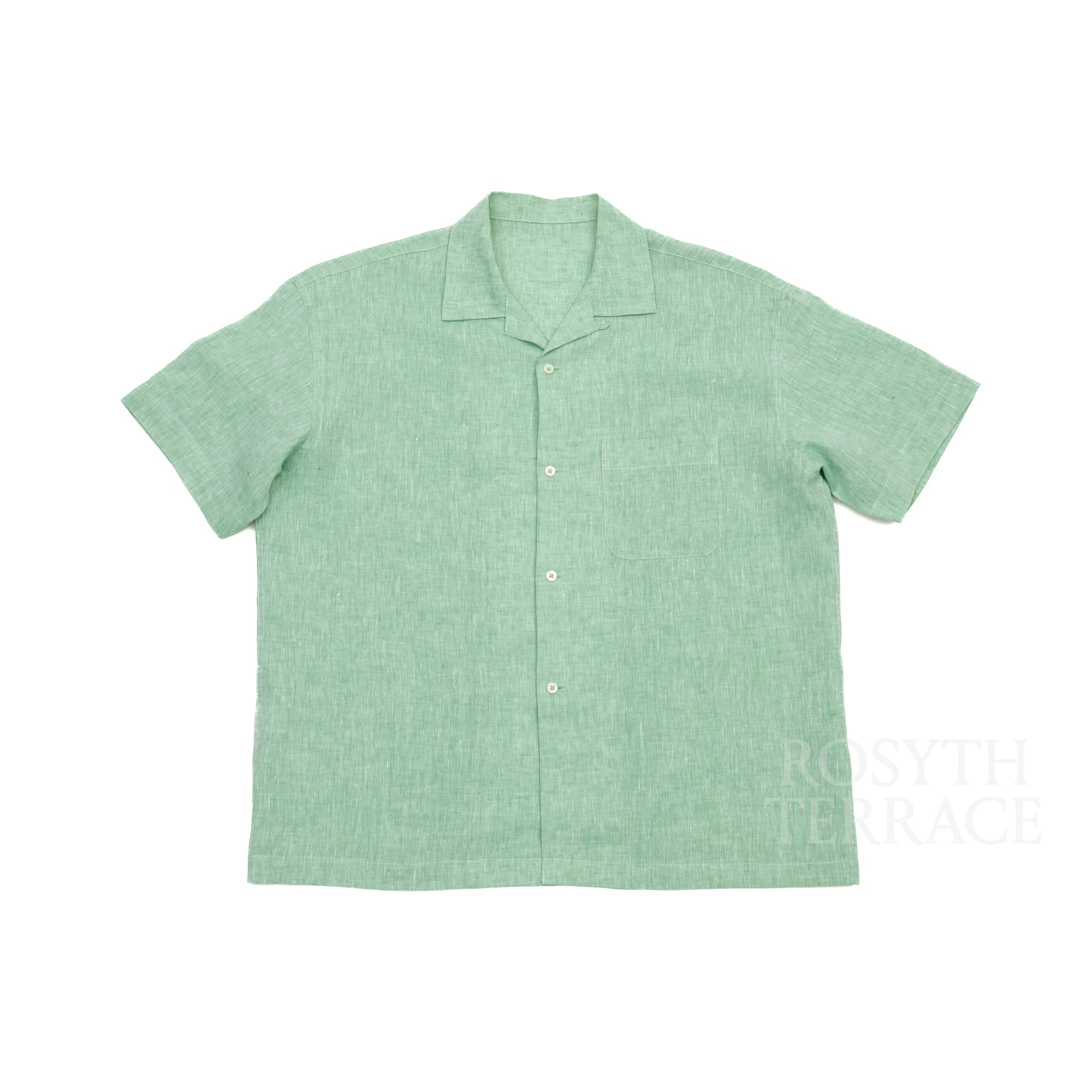 【ROSYTH TERRACE / COASTAL SHIRT SS (MINT) / MELANGE LINEN】