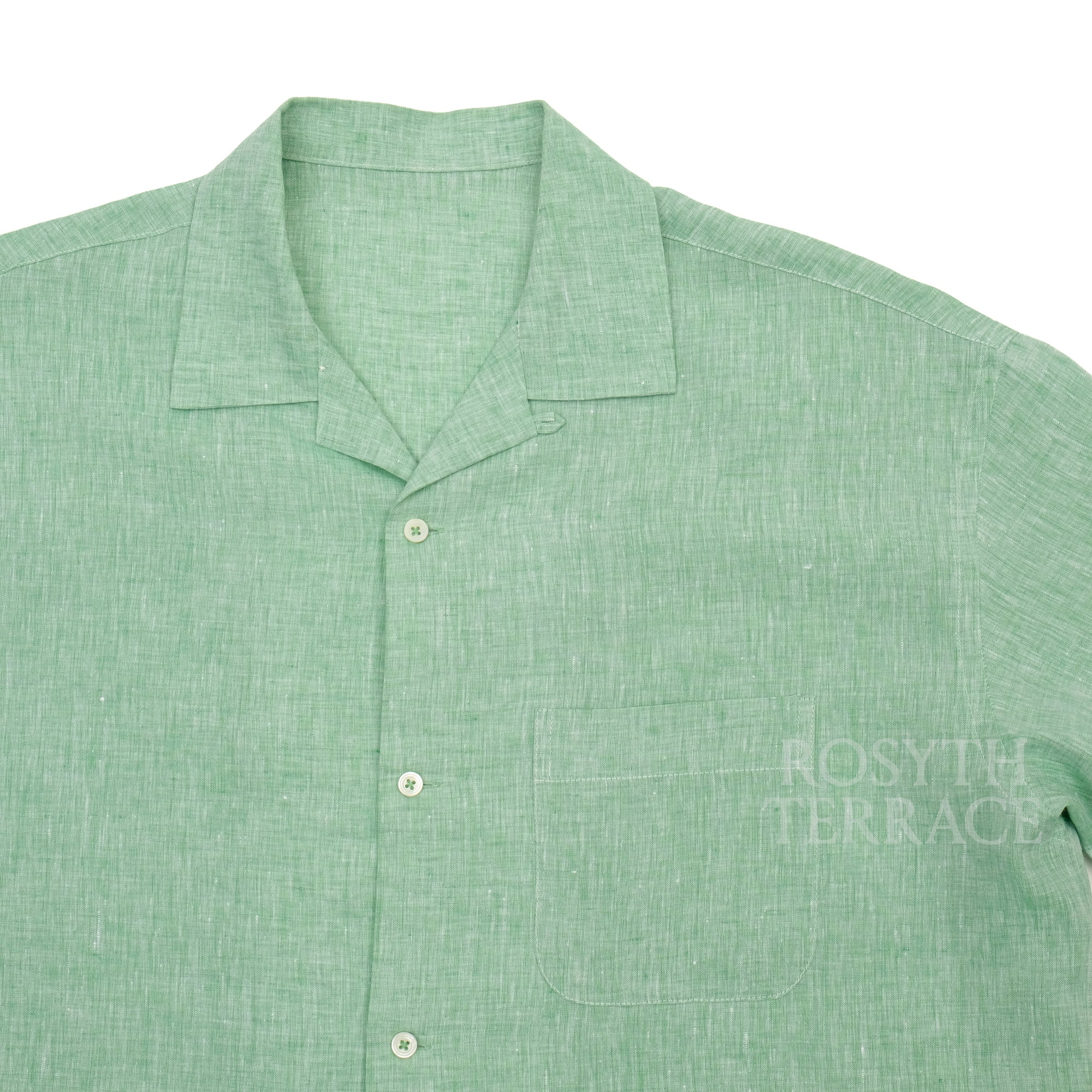【ROSYTH TERRACE / COASTAL SHIRT SS (MINT) / MELANGE LINEN】