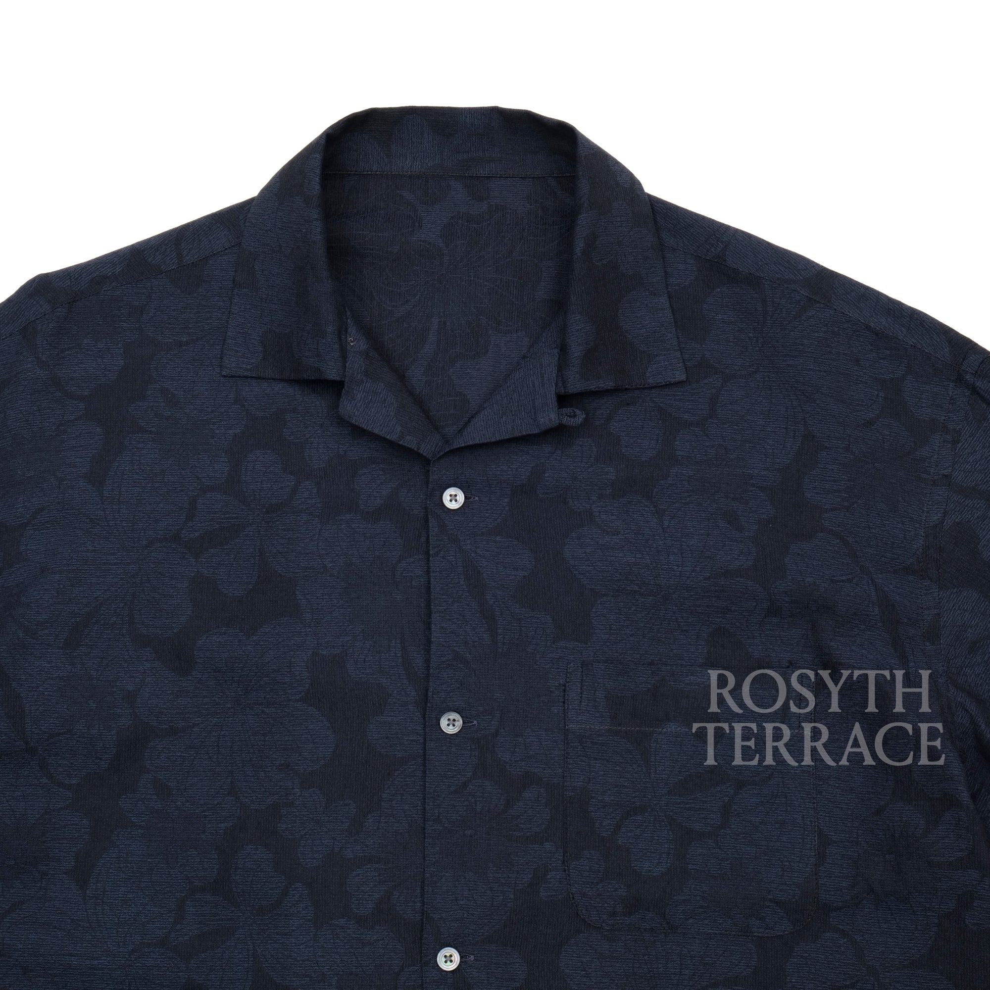 【ROSYTH TERRACE / COASTAL SHIRT SS (MIDNIGHT FLORAL) / JACQUARD】