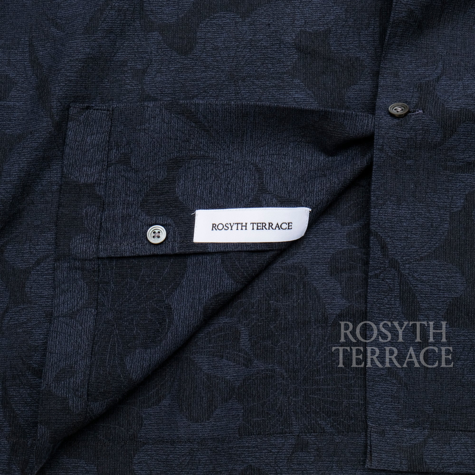 【ROSYTH TERRACE / COASTAL SHIRT SS (MIDNIGHT FLORAL) / JACQUARD】
